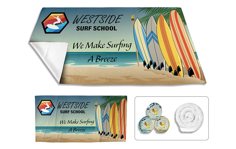 30" x 60" Full Color Ultra-Thin Recycled Polyester Beach/Yoga Towel 30" x 60" Full Color Ultra-Thin Recycled Polyester Beach/Yoga Towel